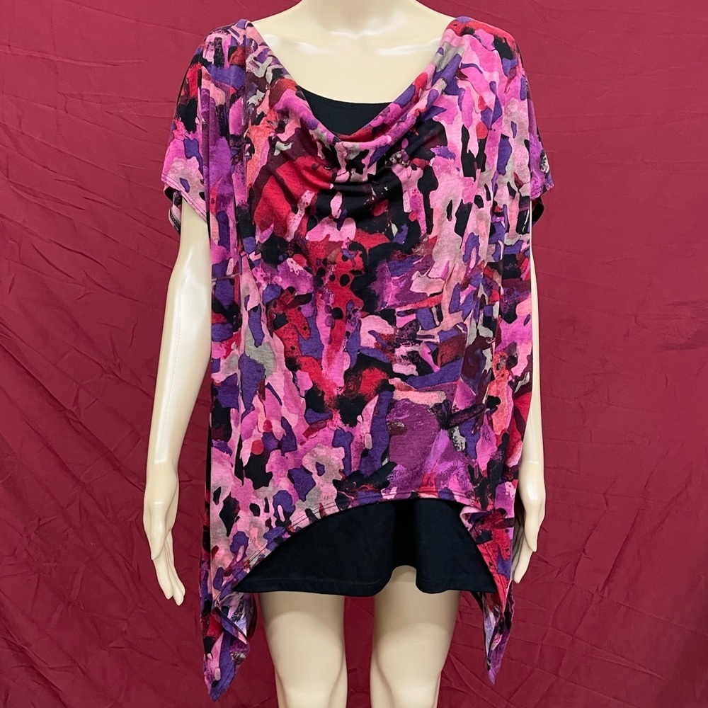 Abstract Layered hanky top 1X